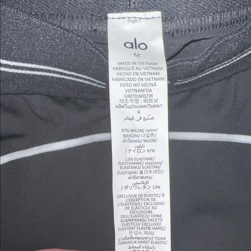 ALO Yoga Airbrush 7/8 Heart Throb Legging in Anthracite Grey Size Medium NWT - Picture 2 of 5